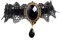 Caprilite Gothic Black Lace Necklace Collar Choker Halloween Vampire (Black)