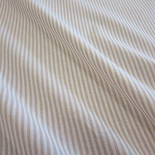 Stoff Meterware Bauernstreifen beige weiß Streifen 4 mm gestreift Landhaus Gardine country style