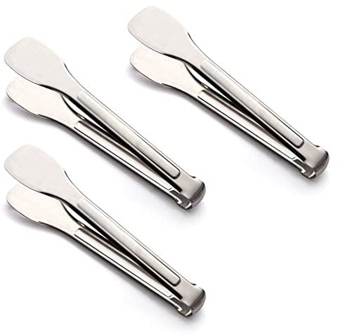 Tenta KitcheKitchen Tongs Stainless Steel Buffet Serving Utensils Salad BBQ Tongs Heavy Duty Serving Food Tongs for Frying,Cooking,Clipping Toast Bread,Grilling,Pastry, Sandwich,12 Inch (3 Pack)