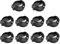 HALJIA 10 Stück tragbare 3 V CR2032 CR2025 General Coin Button Cell Batterie Adapter Clip Socket Halter Container Box Case Schwarz