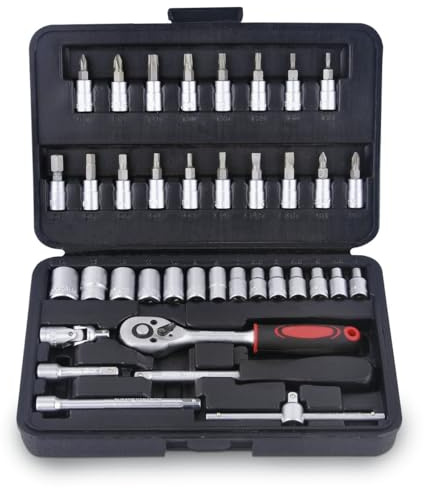 Alfa 47126 38-teiliges Steckschlüssel-Set, 1/4 Zoll, 38 Stück.