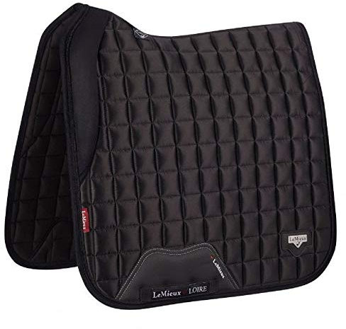 LeMieux Satin Dressur quadratisch Schabracke, Schwarze Loire Memory Square, L