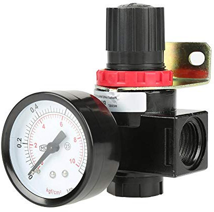 G1 / 2 Druckminderer mit Manometer, 1pc BR4000 Luftregler Regelventil für Druckluft Werkzeug Kompressor, 0.05~1MPa einstellbar