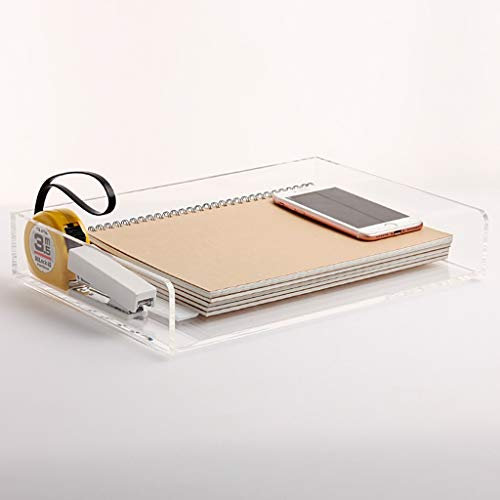 Jinxin-Bürobedarf Acryl Briefablage 1 Fächer, Schreibtischablage für A4 Dokumente 32 * 22.5 * 6 cm