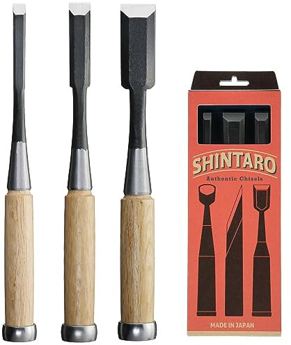SHINTARO Lot de 3 burins japonais authentiques