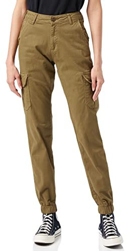 Urban Classics Damen Ladies High Waist Cargo Pants Hose, summerolive, 28