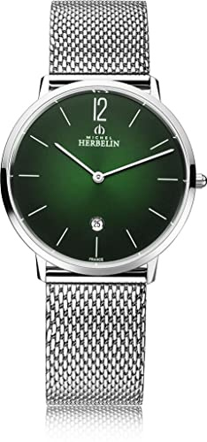 Michel Herbelin Herrenuhr City 38,7mm Edelstahl grün