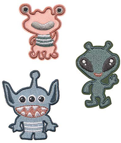 LÄSSIG Textilsticker selbstklebend, zum Aufbügeln/Textile Woven Sticker Stick on Monster