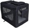 ESTEXO Hundebox Hundetransportbox Transportbox faltbar Reisebox Katzenbox Box Transporttasche Tier-Box Katzentransportbox Autobox (XXL/Schwarz)