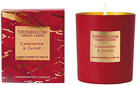 Stoneglow Candles Luna Bougie en verre Cardamome et clou de girofle