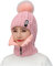 Zhiyao Beanie Strickmütze Hat Herren Damen Winter Mütze Bommelmütze Wintermütze warm gefüttert Ohrenschützer Hinzufügen Beflockung Thermal Radfahren mit Bommel-Mütze, Einheitsgröße, Rosa