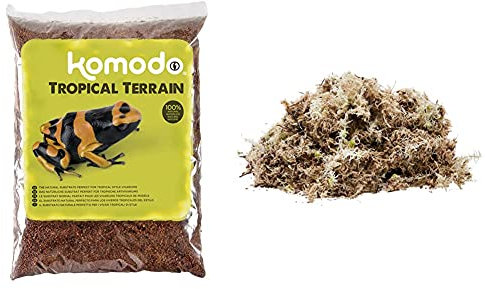 Komodo Tropical Terrain, 6 Litre & Habitat Moss, 1.5 Litre