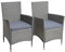 ESTEXO Polyrattan Gartenstuhl Set 2er Stuhlset Rattan Stuhl Garten Sessel Rattanstühle Balkonstühle Terrassenstühle Outdoor Stühle Balkonsessel (Grau-Mix)