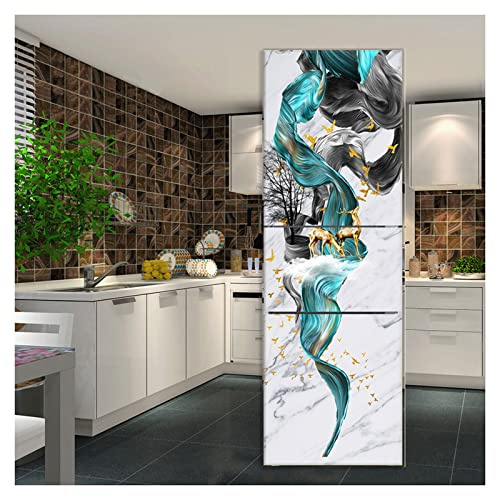 LIUYA Adesivi per Frigorifero Pellicola per Frigorifero con Scenario Creativo Moderno E Minimalista Impermeabile, Antiolio E Antistrappo per Ristrutturazione Mobili(Size:50 * 120CM,Color:LPL31211)