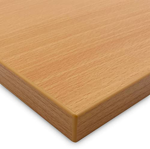 X57 Tischplatte 19mm Zuschnitt nach Maß 2mm ABS Kante Umleimer Dekorplatte Holzplatte Spanplatte (Buche)