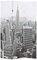 INLIFE Raumteiler klappbar 120 x 170 cm New York bei Tag Schwarz-Weiß