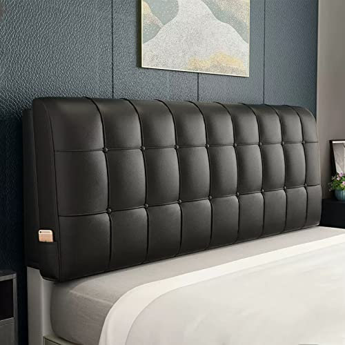 Generic Kopfteil Rückenlehne Leder Positionierungshilfe Leserolle Großes Keilkissen Zum Lesen Im Bett Waschbarer Abnehmbarer Bezug Für Tagesbett, Etagenbett,C,with headboard Queen 59