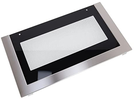 sparefixd Für Neff-Ofentür mit Glas und silberfarbenem Rahmen, eingebauter Doppelkocher