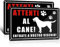 Aufmerksames Hundeschild aus Metall aus Aluminium 20x30 cm (A4), 2 Stück, bedruckt mit deutschem Schäferhund, Vintage-Schwarz, Hundeschilder für Tor oder Innenbereich, UV-beständig und wasserdicht