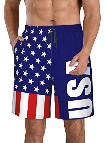 USA Amerika Flagge Männer Sommer Strand Boardshorts Badehose Leichte Badeshorts