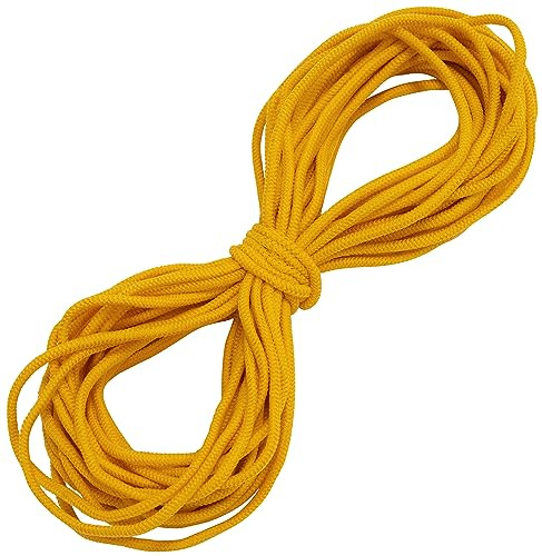 Aerzetix – C67284 – Dekorativt elastiskt runt 10 m – diameter 2 mm – färg anka gul