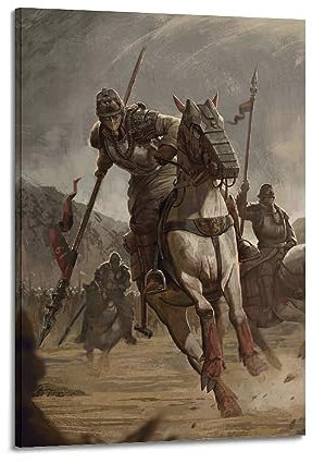 WARL Vintage Ritter Poster Todeskorps von Frieg dekoratives Gemälde Leinwand Kunst Bild 20 x 30 cm