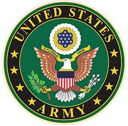 US Army Siegel D646 Abzeichen-Aufkleber 15 cm | Originalbezeichnung des Motivs; selbstklebender Folienaufkleber – kein Metallabzeichen oder festes Emblem