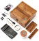 LITT Wooden Stash Box Set with Integrated Rolling Tray & Accessories - Sleek, Discreet Storage Organizer Solution for the Contemporary Lifestyle