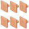 Decoranddecor Calla Square Cabinet Knob Door Pull Handle Kitchen Cupboard Furniture Drawer (6 Pack, Matt Rose)