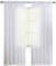 MYSTIC-HOME Gardinen Weiß Transparent - Voile Gardinen Wohnzimmer Modern - Luftige Soft und Sonnenlichtfilterung - Rod Pocket Vorhang Weiss Durchsichtig für Schlafzimmer, 2er Set H225 x B140CM