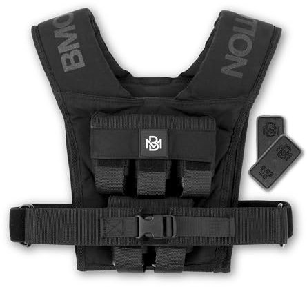 Müller & Blum Premium Gewichtsweste 20 kg oder 10 kg, Verstellbare Trainingsweste mit herausnehmbaren Gewichten, Herren & Damen Fitness Weight Vest aus Cordura (Schwarz, 10 kg)