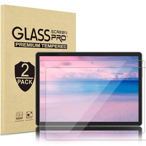 Roontin 2 Stück Schutzfolie für 10.1 Zoll Tablet 2021 - Gehärtetes Glas Displayschutz für 10 Plʌs/ 10 Kids/Pro, Kratzfest, HD-Klarheit, Anti-Fingerabdruck