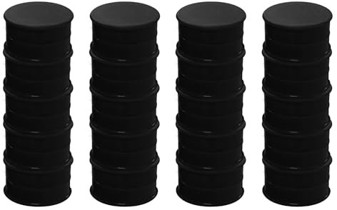 Pack of 36 Black Coloured Round Flat Magnets - 24mm Whiteboard Notice Board Office Fridge