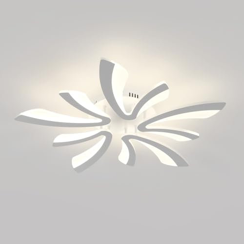 Comely LED Deckenleuchte, 50W 5625LM LED Deckenlampe Moderne Beleuchtung für Wohnzimmer Schlafzimmer, 70cm, Natürliches Licht 4500K, Weiß