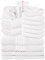 DecoHomeTextil Handtuch-Set 2 Handtücher, 2 Badtücher, 6 Gästetücher, 6 Waschlappen, 2 Badematten in Weiß aus 100% Baumwolle, hochwertig, kuschelweich und saugstark