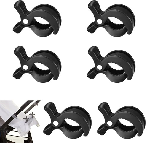 Kinderwagen Klammer,6pcs Clips Kinderwagen,Kinderwagen Klammern,Clip Befestigung von Spielzeug,Kinderwagen Clips zur Befestigung,Kinderwagenclips,Universal für Befestigung von Decken Kleidung