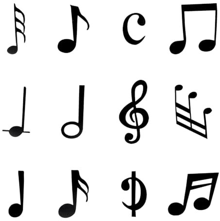 Musiknoten Wanddeko 48 Stück Musiknoten Ausschnitte Musik Party Dekorationen für 50er Jahre Themen Party Geburtstag sfeier Baby Shower Schule Bulletin Board