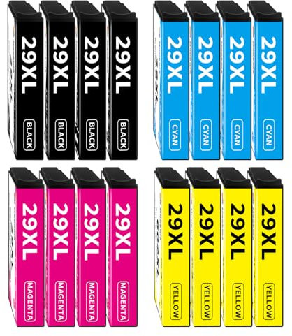 Hookink Lot de 16 29XL Cartouches d'encre Compatible avec Epson 29XL 29 XL Multipack pour XP-342 XP-352 XP-452 XP-332 XP-245 XP-442 XP-255 XP-355 XP-455 XP-247 XP-432 XP-435 XP-335 XP-345