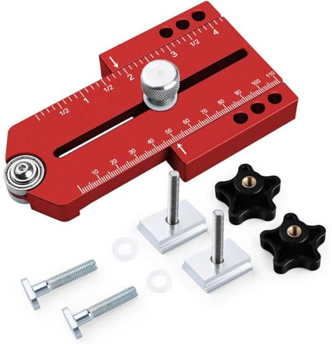 Plantilla de Corte Delgada Extendida, Guía de Guía de Sierra de Mesa de Aleación de Aluminio para Tipo 30 45 19 20 74, Pistas 50/66 T y Ranuras de Inglete Estándar de 3/4 X 3/8
