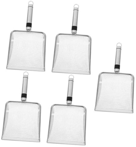 Sosoport 5piezas Pala De Arena para Gatos De Inoxidable Recogedor De Excrementos Herramienta De Limpieza para Resistente y Reutilizable