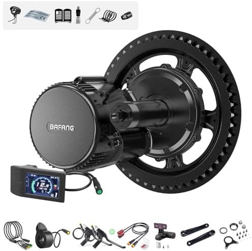 Bafang BBS01B 48V 250W Mid Drive Kit Ebike Conversion Kit with 48V 20Ah Shark Battery Electric Bike Conversion Kit with 500C Display 44T Chainring for Mountain Bike Road Bike Commuter Bicycle