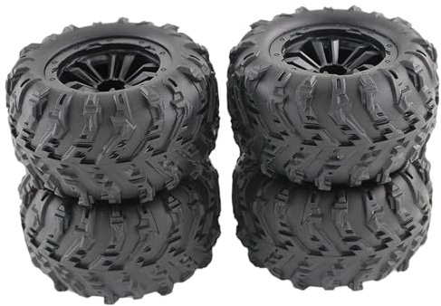 4 Stück RC Auto Gummireifen, Rallyereifen Radreifen Set Ersatzteile, RC Car Rubber Tires Wheel Tires Set, Crawler Reifen Gummi All Terrain Radreifen für 1/12 1/14 1/16 Modell LKW