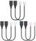 Greluma 6 Pcs Câble d'alimentation USB 2.0 Femelle à 2 broches, 30 cm, USB A 12 V/3 A, prise en queue de cochon, extrémité ouverte