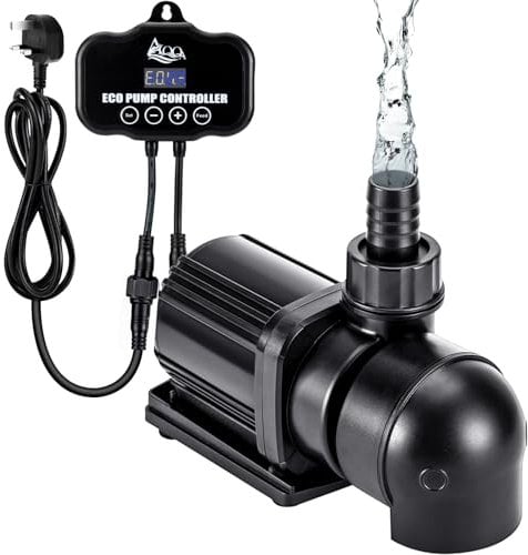 AQQA Aquarium Water Pump,30W 3000L/H Pond Pump,Adjustable Water Fountain Pumps with Circulation Make Wave,Feed Mode,20 Options Flow,Quiet Amphibious for Fish Tank, Waterfall,Hydroponics
