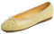 Feversole Women's Macaroon Colorful Memory Foam Cushion Ballet Flat Pumps Patent Powder Butter UK Size 4