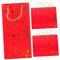 JEWEDECO 10pcs Wine Wrapping Bags Wine Bottle Paper Bags Handles Present Packaging
