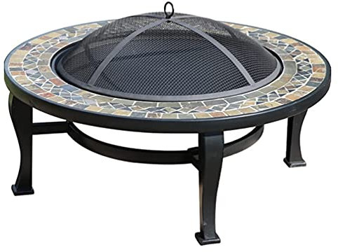 Feuerstelle für den Außenbereich, 86 cm, große Holzfeuerstelle für den Außenbereich, Feuerstelle für Gartenpartys, Grillen, Camping, Picknick, Kochen