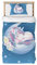 Caregchrisj Kinderbettwäsche 100x135 cm blau Einhorn Muster Mikrofaser 2-teiliges Bettwäsche Kinder Mädchen Bettbezug und Kissenbezug 40x60 mit Reißverschluss