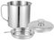 Cabilock Contenedor de Grasa con Colador Inoxidable Olla para Filtrar Aceite Residuos Recipiente de Cocina Práctico y Duradero con Mango Ergonómico