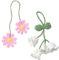 CATOR 2 Pcs Häkeln Gänseblümchen Autozubehör Blume Tulpe Auto Spiegel Hängende Ornament Handgestrickt Gehäkelt Niedliches Kleines Maiglöckchen Auto-Innendekoration Blume ästhetisches Zubehör